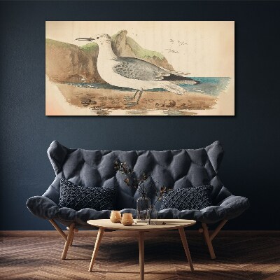 Seabird on the beach Canvas print