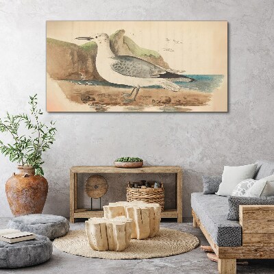 Seabird on the beach Canvas print