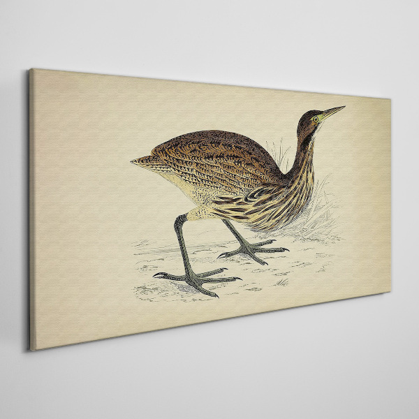 Bird pattern on nature background Canvas print