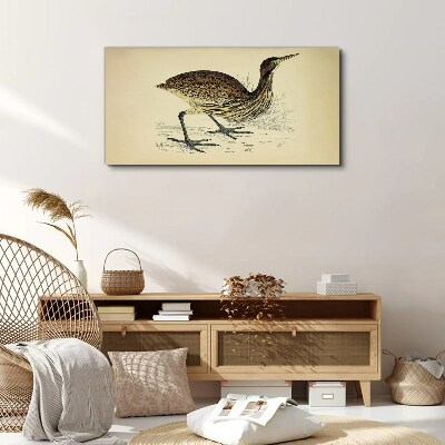 Bird pattern on nature background Canvas print