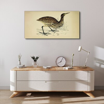 Bird pattern on nature background Canvas print