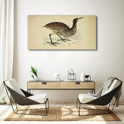 Bird pattern on nature background Canvas print
