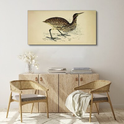 Bird pattern on nature background Canvas print