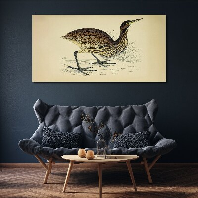 Bird pattern on nature background Canvas print