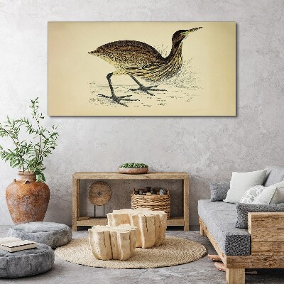 Bird pattern on nature background Canvas print