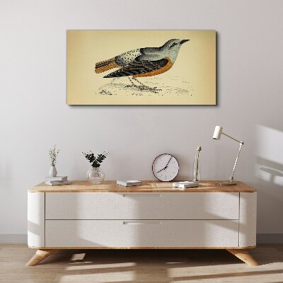 Bird in pastel shades Canvas print