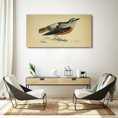 Bird in pastel shades Canvas print