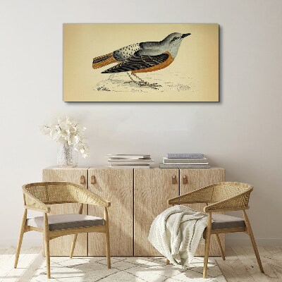 Bird in pastel shades Canvas print