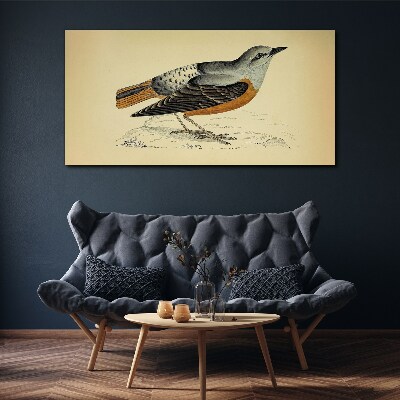 Bird drawing Canvas print