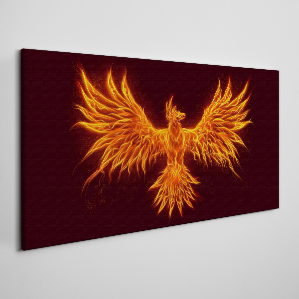 Burning Phoenix Canvas Wall art