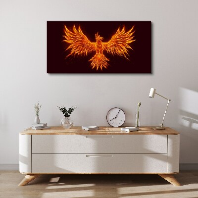 Burning Phoenix Canvas Wall art