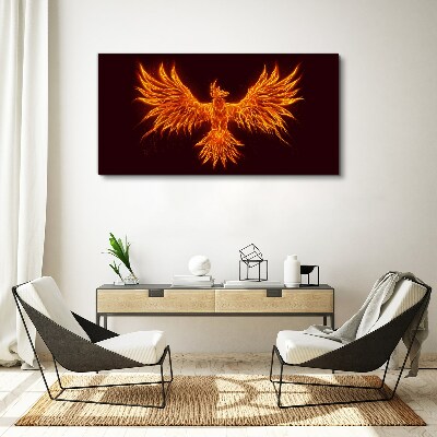 Burning Phoenix Canvas Wall art