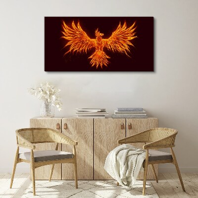 Burning Phoenix Canvas Wall art