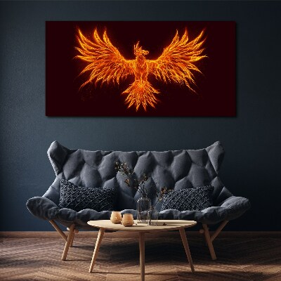 Burning Phoenix Canvas Wall art