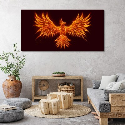 Burning Phoenix Canvas Wall art