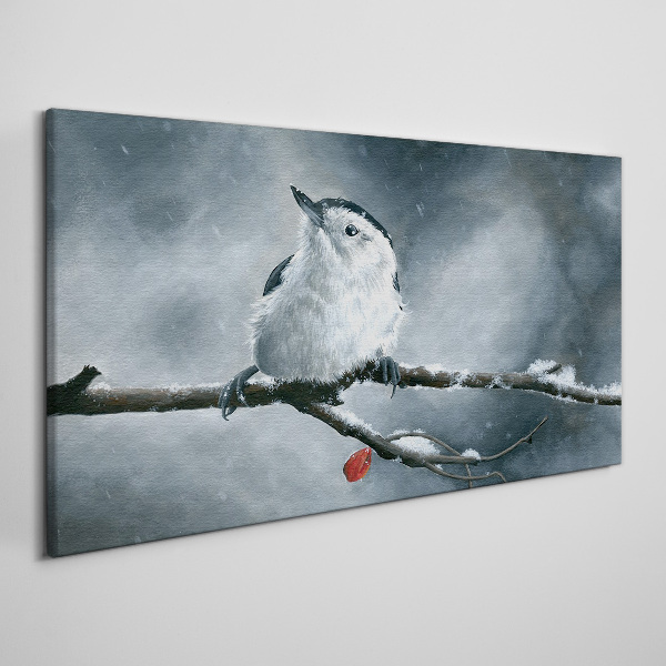 Animal bird winter snow Canvas Wall art