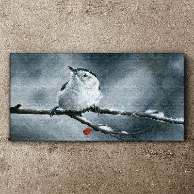Animal bird winter snow Canvas Wall art