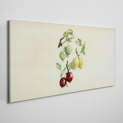 Fruits on a pastel background Canvas Wall art