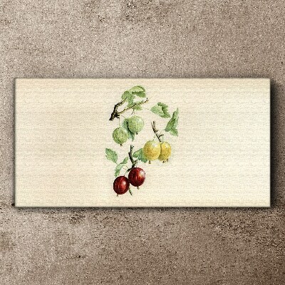 Fruits on a pastel background Canvas Wall art