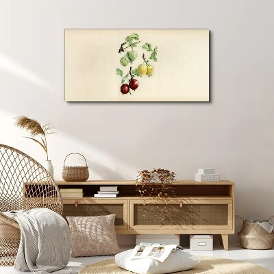 Fruits on a pastel background Canvas Wall art