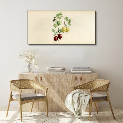 Fruits on a pastel background Canvas Wall art