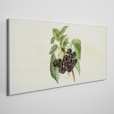 Grape leaves branch Canvas Wall art