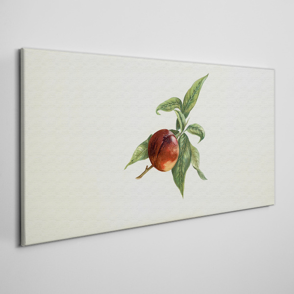 Apple on a background of leaves Canvas Wall art