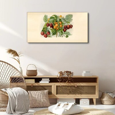 Fruity bouquet of raspberries and blackberries Canvas Wall art