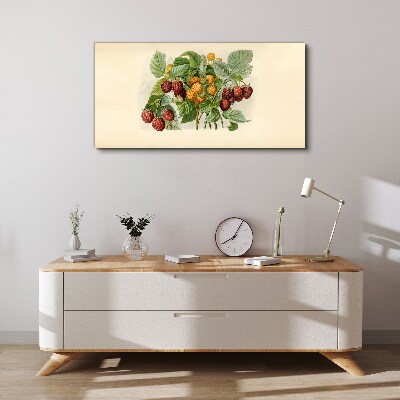 Fruity bouquet of raspberries and blackberries Canvas Wall art
