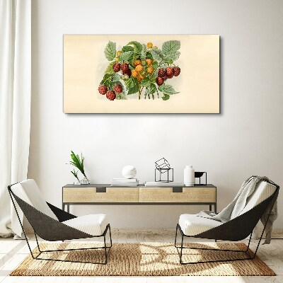 Fruity bouquet of raspberries and blackberries Canvas Wall art