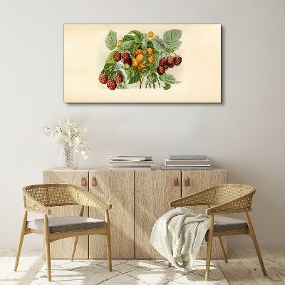 Fruity bouquet of raspberries and blackberries Canvas Wall art