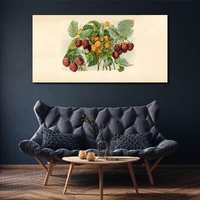 Fruity bouquet of raspberries and blackberries Canvas Wall art