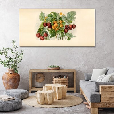 Fruity bouquet of raspberries and blackberries Canvas Wall art