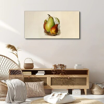 Pear fruits leaves Canvas Wall art