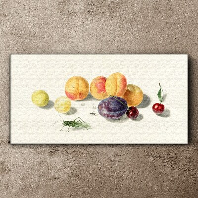 Fruit cherries peaches Canvas Wall art