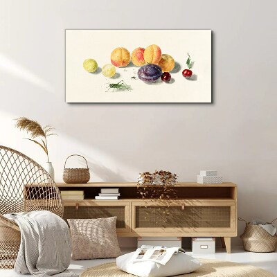 Fruit cherries peaches Canvas Wall art