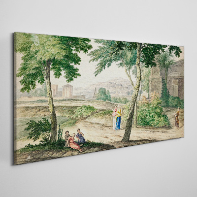 A scene from ancient life Canvas Wall art
