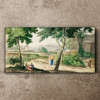 A scene from ancient life Canvas Wall art
