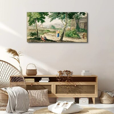A scene from ancient life Canvas Wall art