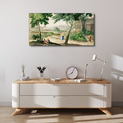 A scene from ancient life Canvas Wall art
