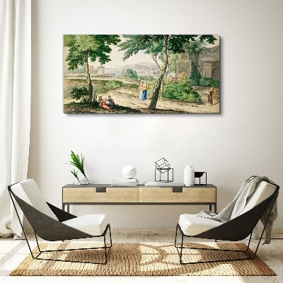 A scene from ancient life Canvas Wall art