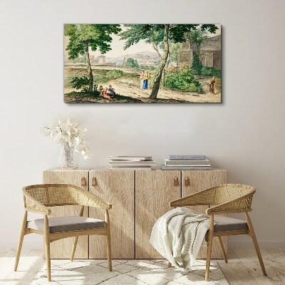 A scene from ancient life Canvas Wall art