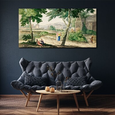 A scene from ancient life Canvas Wall art