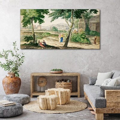 A scene from ancient life Canvas Wall art