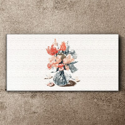 Flower bouquet in a vase Canvas Wall art