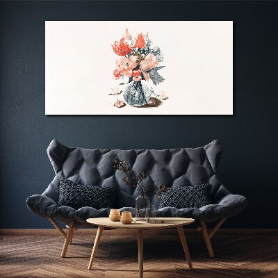 Flower bouquet in a vase Canvas Wall art