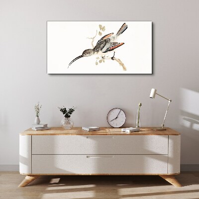 Bird on a branch Canvas Wall art