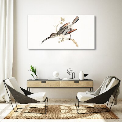Bird on a branch Canvas Wall art