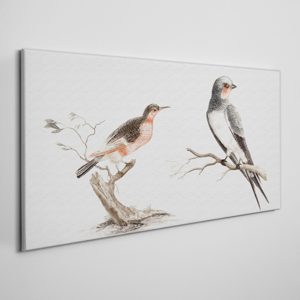 Birds on the branches Canvas Wall art