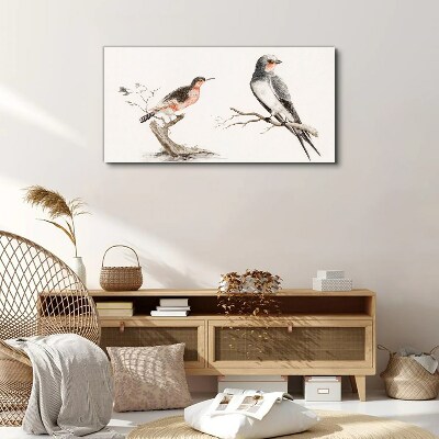 Birds on the branches Canvas Wall art